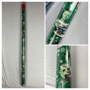 Vtg Y2K NASCAR Dale Earnhardt Jr. #88 Racecar Green Christmas Wrapping Paper NWT